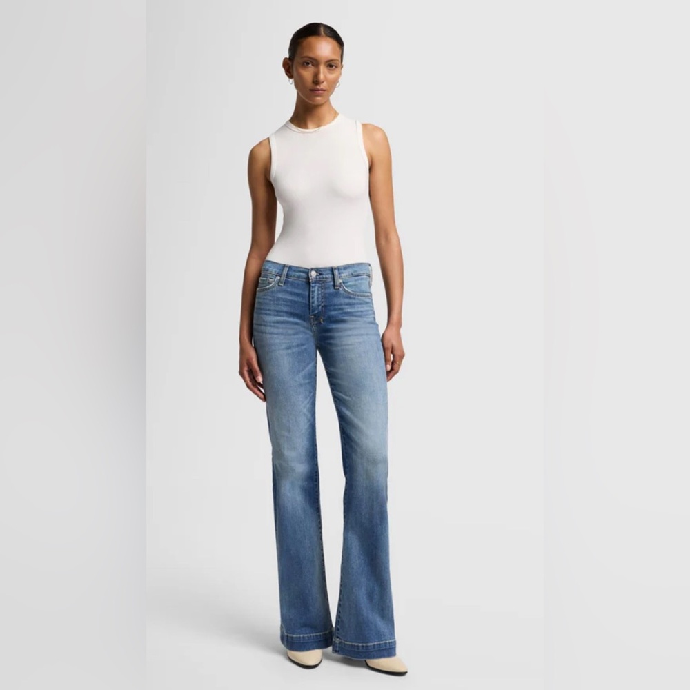 7 For All Mankind Women's Blue Boot Cut Jeans